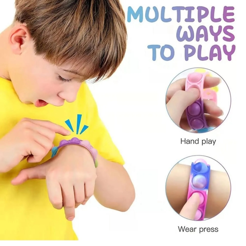 4 Pack! Popit Bracelets & Keychains